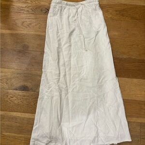 White linen Maxi Skirt small